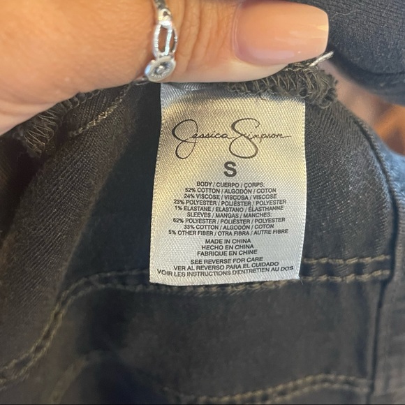 JESSICA SIMPSON-OLIVE GREEN ETHNIC DENIM JACKET - Picture 14 of 14